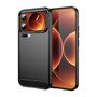 F�r Xiaomi 17 Pro Max Carbon Brushed Design TPU Schutz H�lle Schwarz