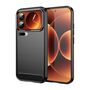 F�r Xiaomi 17 Pro Carbon Brushed Design TPU Schutz H�lle Schwarz