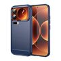 F�r Xiaomi 17 Pro Carbon Fiber Brushed Design TPU Schutz H�lle Blau