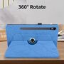 F�r Samsung Galaxy Tab S10 FE Plus 360 Baum Kunstleder Tasche Blau