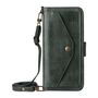 F�r Fairphone 6 Crossbody Echtleder Kartenfach Schutz H�lle Gr�n