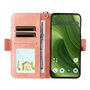 F�r Fairphone 6 Crossbody Echtleder Kartenfach Schutz H�lle Pink