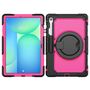 F�r Samsung Galaxy Tab S10 FE Plus Griff & Schultergurt H�lle Pink