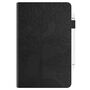F�r Samsung Galaxy Tab S10 FE Plus Kunstleder Baum Tasche Schwarz
