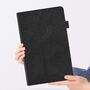 F�r Samsung Galaxy Tab S10 FE Plus Kunstleder Baum Tasche Schwarz