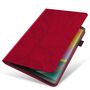 F�r Samsung Galaxy Tab S10 FE Plus Kunstleder Baum Design Tasche Rot