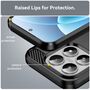 F�r Xiaomi 17 Carbon Brushed Design TPU Schutz H�lle Schwarz