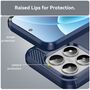 F�r Xiaomi 17 Carbon Fiber Brushed Design TPU Schutz H�lle Blau