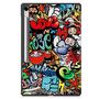 F�r Samsung Galaxy Tab S10 FE Plus 3folt Wake UP Smart H�lle Graffiti