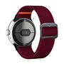 F�r Google Pixel Watch 4 3 2 1 41mm Nylon Armband Elastisch Weinrot