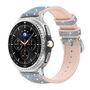 F�r Samsung Galaxy Watch 8 / 8 Classic Glitzer Silikon Armband Blau