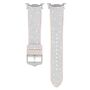 F�r Samsung Galaxy Watch 8 / 8 Classic Glitzer Silikon Armband Silber