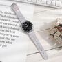 F�r Samsung Galaxy Watch 8 / 8 Classic Glitzer Silikon Armband Silber