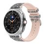 F�r Samsung Galaxy Watch 8 / 8 Classic Glitzer Silikon Leder-Optik Armband