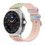 F�r Samsung Galaxy Watch 8 / 8 Classic Glitzer Silikon Leder-Optik Armband