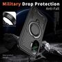F�r Xiaomi Poco F7 5G MagSafe Hybrid Armor H�lle Ringhalter Schwarz