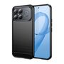 F�r Xiaomi Poco F8 Ultra Carbon Brushed Design TPU Schutzh�lle Schwarz