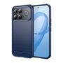 F�r Xiaomi Poco F8 Ultra Carbon Brushed Design TPU Schutz H�lle Blau