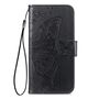 F�r Xiaomi 15T Kunstleder Schmetterling Book Wallet H�lle Schwarz