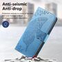 F�r Xiaomi 15T Pro Kunstleder Schmetterling Book Wallet H�lle Blau