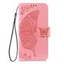 F�r Xiaomi 15T Pro Kunstleder Schmetterling Book Wallet H�lle Pink