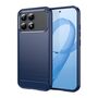 F�r Xiaomi Poco F8 Pro Carbon Brushed Design TPU Schutzh�lle Blau