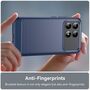 F�r Xiaomi Poco F8 Pro Carbon Brushed Design TPU Schutzh�lle Blau