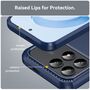 F�r Xiaomi Poco F8 Pro Carbon Brushed Design TPU Schutzh�lle Blau