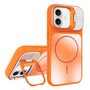 F�r Apple iPhone 17 AG Frosted TPU MagSafe H�lle mit Stand Orange