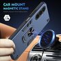 F�r Samsung Galaxy A37 5G Armor Magnet Ring Schutz Handy H�lle Blau