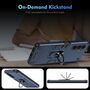 F�r Samsung Galaxy A37 5G Armor Magnet Ring Schutz Handy H�lle Blau