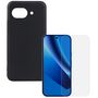 F�r Google Pixel 10a Set TPU Schutz H�lle + 9H Schutzglas Schwarz