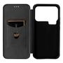 F�r Xiaomi 17 Pro Carbon Fiber Textur Design Flip Schutzh�lle Schwarz