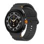 F�r Samsung Galaxy Watch 8 / 8 Classic Wellen Silikon Armband Schwarz