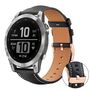 F�r Garmin Fenix 8 / 7S / 6S / 5S 22mm Kunstleder Armband Schwarz