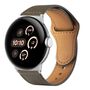 F�r Google Pixel Watch 4 / 3 45mm Leder Premium Armband Dunkelbraun