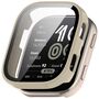 F�r Amazfit Bip 6 Kunststoff Watch Schutz H�lle + 9H Hart Glas Beige