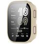F�r Amazfit Bip 6 Kunststoff Watch Schutz H�lle + 9H Hart Glas Beige