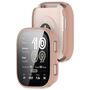 F�r Amazfit Bip 6 Kunststoff Watch Schutz H�lle + 9H Hart Glas Pink