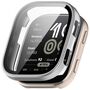 F�r Amazfit Bip 6 Kunststoff Watch Schutz H�lle + 9H Hart Glas Silber