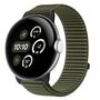 F�r Google Pixel Watch 4 / 3 / 2 / 1 41mm Nylon Armband Klett D- Gr�n