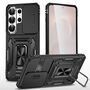 F�r Samsung Galaxy S26 Ultra Sliding Kamera TPU PC Ring H�lle Schwarz