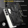 F�r Samsung Galaxy S26 Ultra Sliding Kamera TPU PC Ring H�lle Schwarz