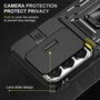 F�r Samsung Galaxy S26 Ultra Sliding Kamera TPU PC Ring H�lle Schwarz