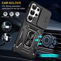 F�r Samsung Galaxy S26 Ultra Sliding Kamera TPU PC Ring H�lle Schwarz