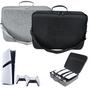 F�r PS5 Pro Hard Shell Tragetasche mit Schultergurt Grau