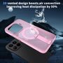 F�r Xiaomi 15T Pro 5G Honeycomb MagSafe K�hlende Acryl H�lle Rosa