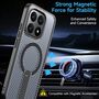 F�r Xiaomi 15T 5G Honeycomb MagSafe K�hlende Acryl TPU H�lle Schwarz