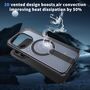 F�r Xiaomi 15T 5G Honeycomb MagSafe K�hlende Acryl TPU H�lle Schwarz
