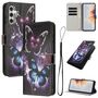 Klapp Schutz Handyh�lle f�r Samsung Galaxy A57 5G Kunstleder Motiv mit Kartenfach & Standfunktion